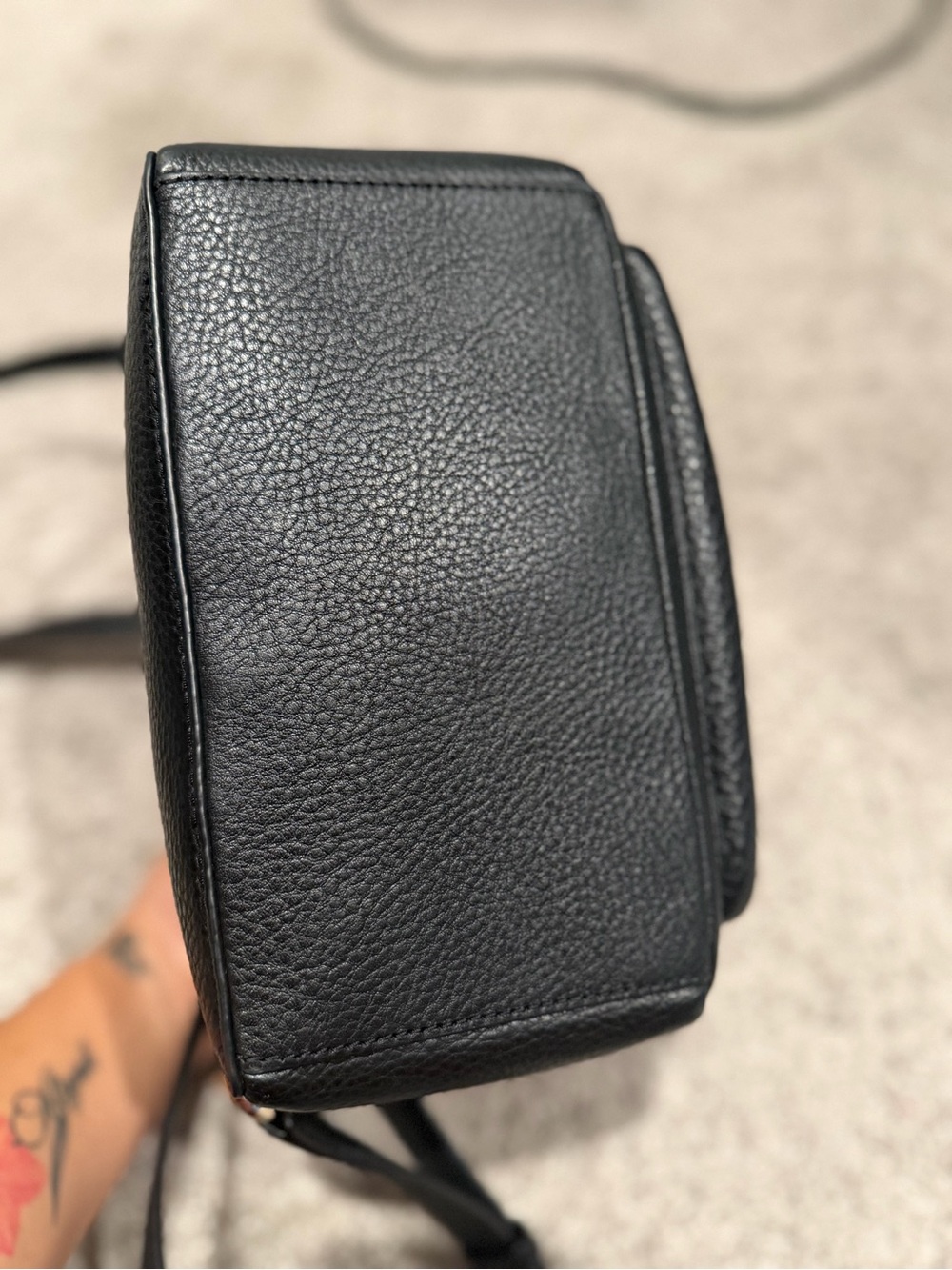 kate spade Black Pebbled Leather Jackson Mini Backpack with Gold Hardware - Picture 5 of 5